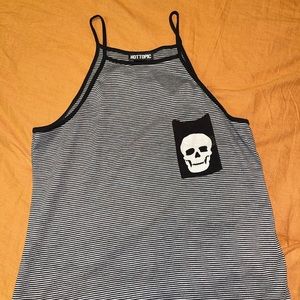 Striped Skull Tank Top